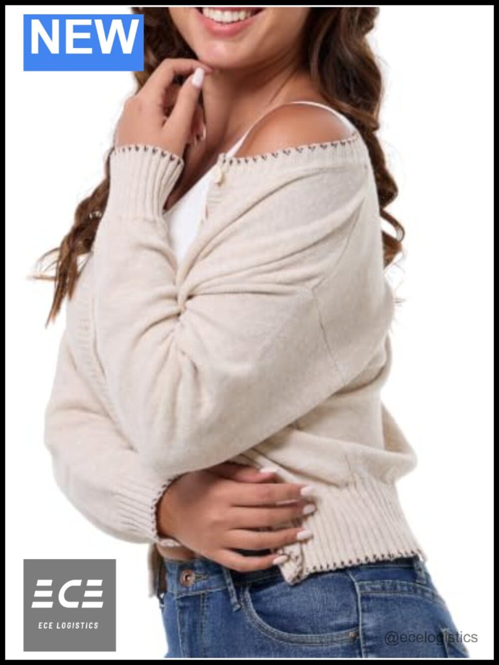 Women's Cropped Knit Cardigan Button Front Long Sleeve Sweater